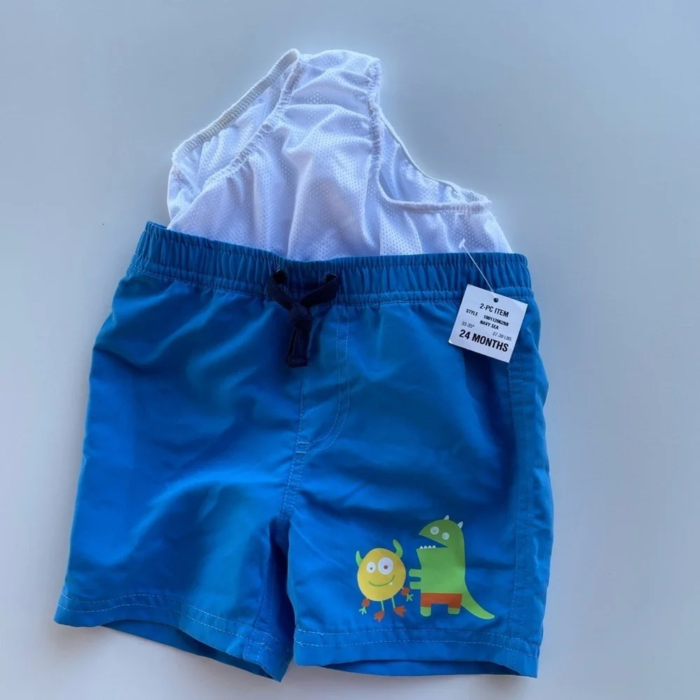First Impressions Monster Rash Guard Set Sz 24 Months